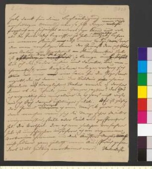 Brief von Zelter, Karl Friedrich an Goethe, Johann Wolfgang von