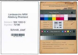 Entnazifizierung Josef Schmidt, geb. 11.10.1902 (Dachdecker)