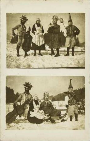 [Vier verkleidete Personen]
