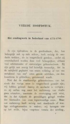 Vierde hoofdstuk. Het zendingwerk in Nederland van 1772-1781