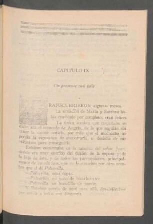 Capítulo IX - Un presente casi feliz