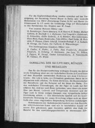 Sammlung der Skulpturen, Münzen und Medaillen