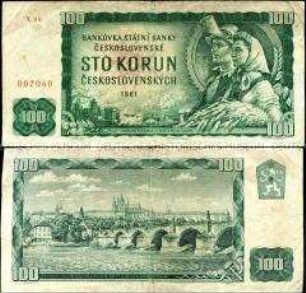 Tschechoslowakei, 100 Korun