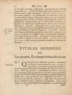 Titulus secundus.