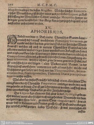 XV. APHORISMUS.