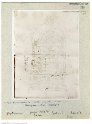 Codex Berolinensis, Studie zum Grabmal Papst Paul II.