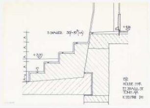 Wohnhaus Cave, Ios: Detail Treppe 1:10