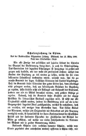 Schulerziehung in China