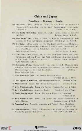 China und Japan, Porzellane, Bronzen, Emails (Nr.168-231)