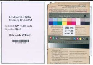 Entnazifizierung Wilhelm Kohlrusch , geb. 10.03.1905 (Kaufmann)
