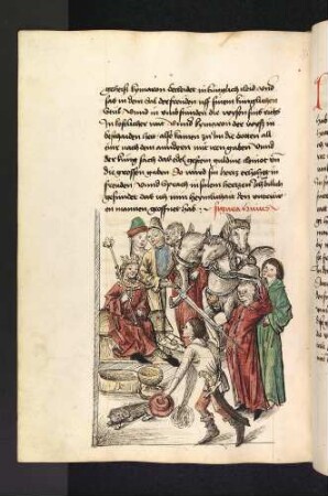 Gesandte bringen Geschenke verschiedener Könige zu Sedras; (Kapitel X: Von König Sedras).