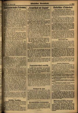 Zweite Ausgabe vom Mittwoch, den 26. Februar 1936.