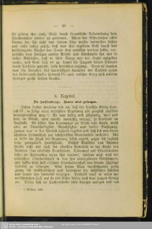 8. Kapitel. Die Sachsenkriege. Benno wird gefangen