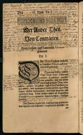 Von Conträcten (Tit. I.-Tit. VI.)