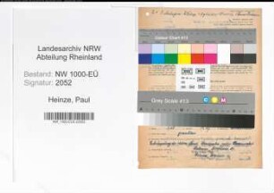 Entnazifizierung Paul Heinze, geb. 28.05.1896 (Rektor)