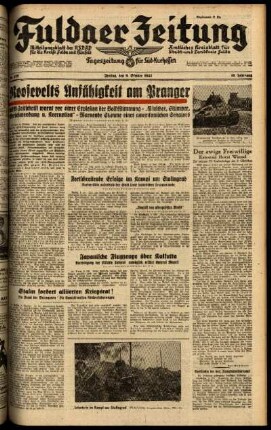 Ausgabe vom Freitag, den 09. Oktober 1942.