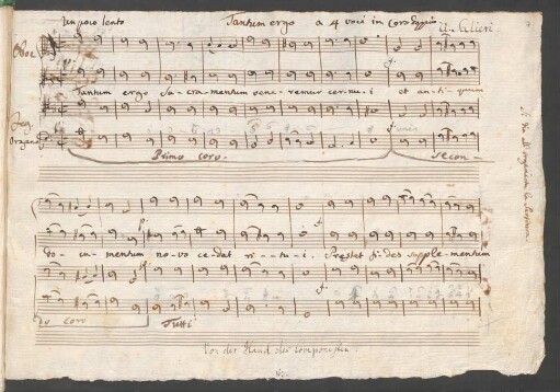 Tantum ergo; Coro (2), orch, org; C-Dur