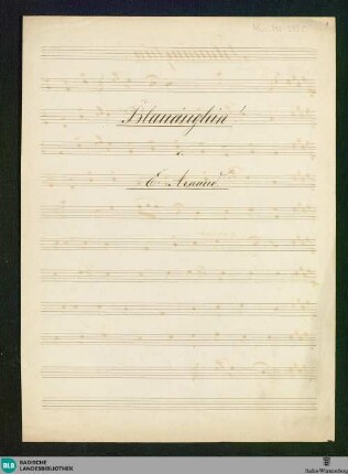 Blauäuglein - Don Mus.Ms. 2335 : V; E