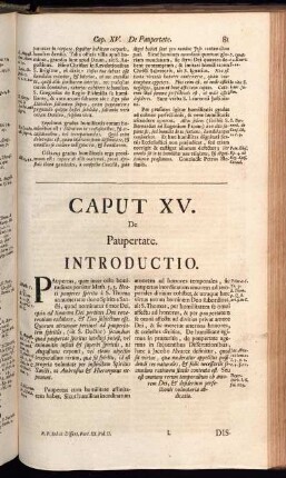 Caput XV. De Paupertate.