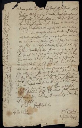Brief von Christian Schlegel an Johann Jakob Waldschmidt