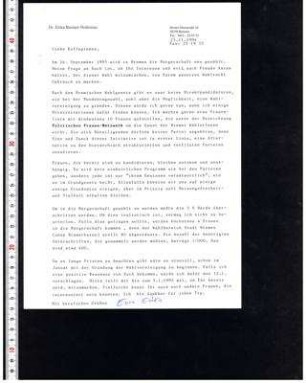 Brief an die Kollegionen zur Wahl der Bremischen Bürgerschaft