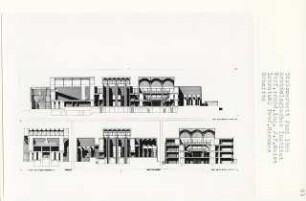 Archäologisches Institut, Berlin-Schöneberg (Diplomarbeit bei Bernhard Hermkes): Schnitte 1:100