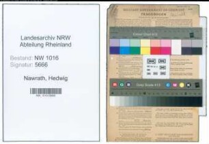 Entnazifizierung Hedwig Nawrath , geb. 05.04.1897 ()