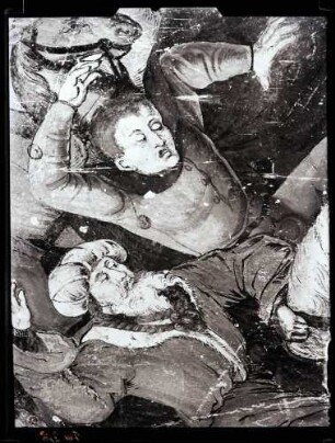 Stadtkirche; Wandbild, Martyrium der Heiligen Katharina