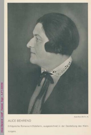 Porträt von Alice Berend