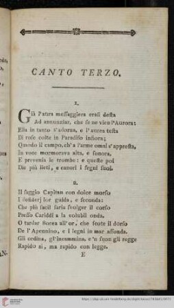 Canto Terzo