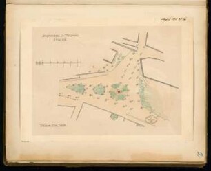 Gefallenendenkmal, Mühlhausen Monatskonkurrenz August 1878: Lageplan