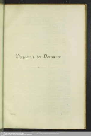 Verzeichnis der Vorturner