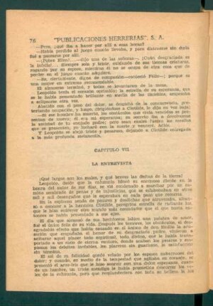Capítulo VII - La entrevista