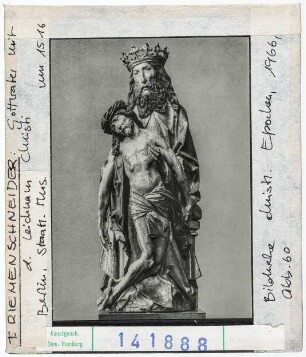 Riemenschneider: Gottvater mit Leichnam Christi. Berlin, Staatliche Museen