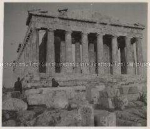 Wehrmachtssoldaten, Athen, Akroplois, Parthenon-Tempel