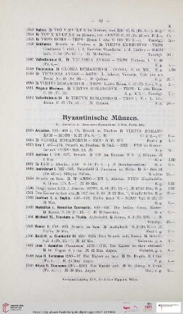 Byzantinische Münzen (Nr. 1553 - 4202)