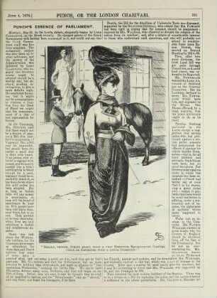 "Really, though, joking apart, what a very effective equestrienne costume could be contrived with a little ingenuity!"