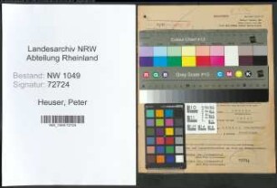 Entnazifizierung Peter Heuser , geb. 21.12.1907 (Polizist)
