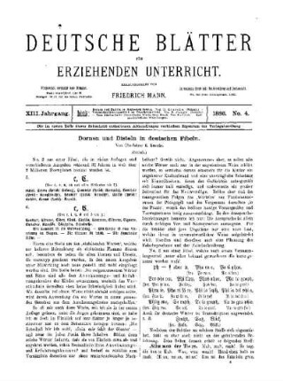 Dornen und Disteln in deutschen Fibeln : (Schluss)