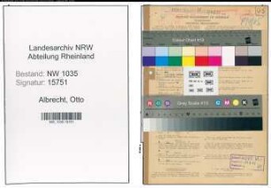 Entnazifizierung Otto Albrecht , geb. 20.08.1892 (Kaufmaennischer Angestellter)