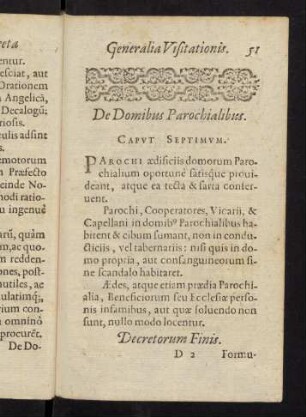 51, 7. De domibus parochialibus