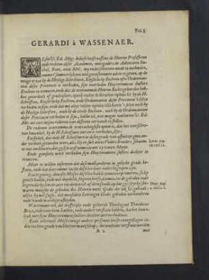 Gerardi à Wassenaer.