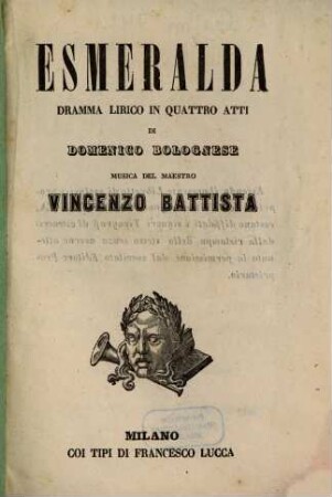 Esmeralda : dramma lirico in quattro atti