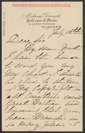Brief an B. Schott's Söhne : 12.07.1887