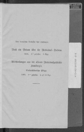 Von demselben Verfasser sind erschienen: