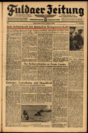 Ausgabe vom Donnerstag, den 17. Februar 1944.