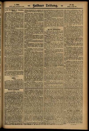 Zweite Ausgabe vom Freitag, den 13. Juni 1913.