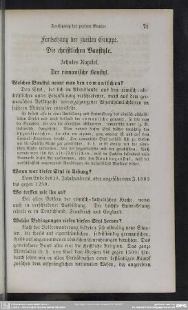 Fortsetzung der zweiten Gruppe. Die christlichen Baustyle