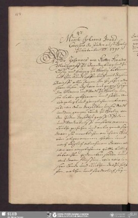 47. March. Johannis Brand. Concessio Die Juden auß Görliz zu vertreiben ao. 1395.
