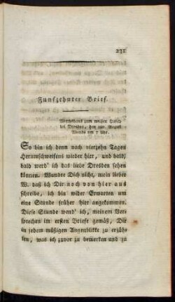 Funfzehnter Brief